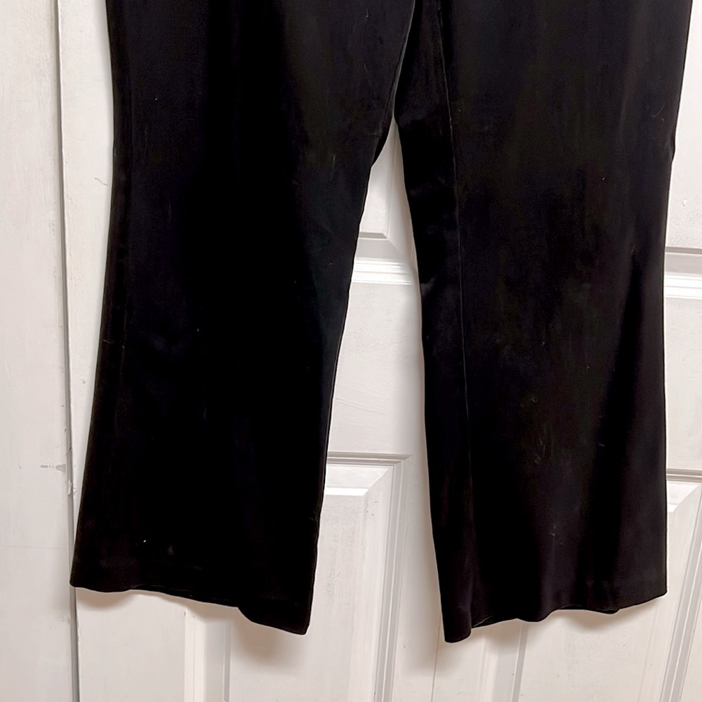 Vintage R.Q.T Black Mid Rise Wide Leg Rayon Stretch Dress Pants Size 12P - Picture 3 of 8